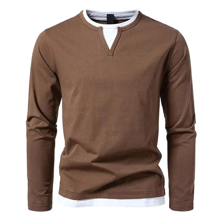 Premium Longsleeve met V-hals