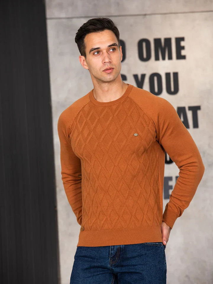vHaren | Herenpullover met Ruitpatroon