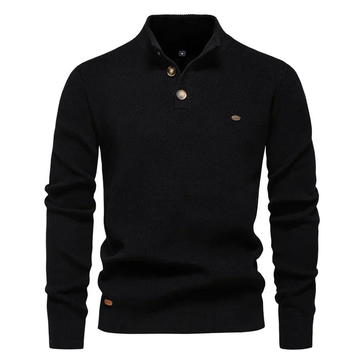 Herenpullover met knoopdesign