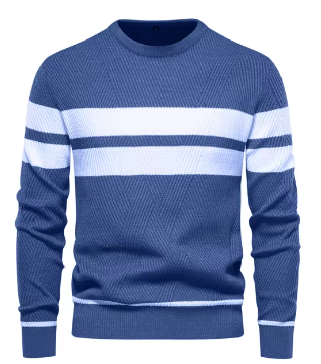 vHaren | Stijlvolle herenpullover met visgraatpatroon