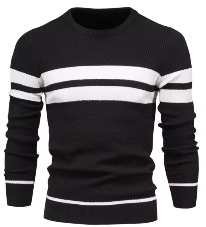 vHaren | Stijlvolle herenpullover met visgraatpatroon