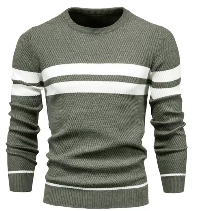 vHaren | Stijlvolle herenpullover met visgraatpatroon