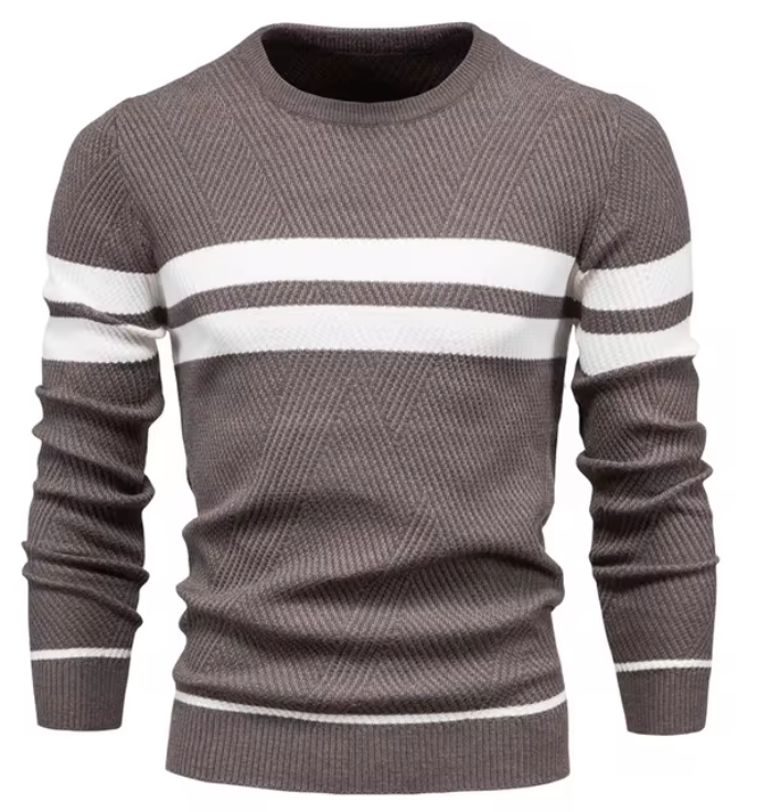 vHaren | Stijlvolle herenpullover met visgraatpatroon