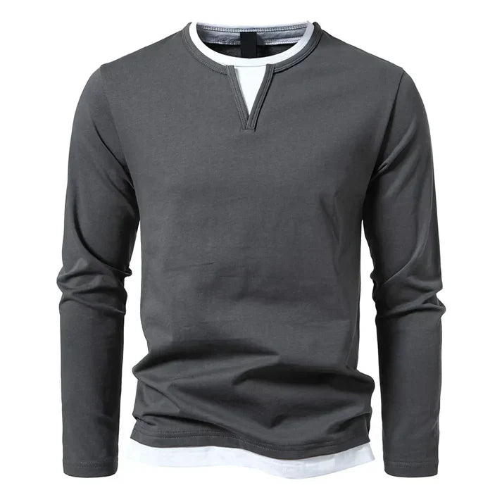 Premium Longsleeve met V-hals